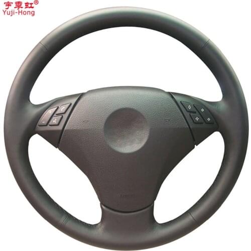 Yuji-Hong Artificial Leather Car Steering Wheel Covers Case for BMW 5-class E60 520 523 525 530 535 545 Hand-stitched Cover