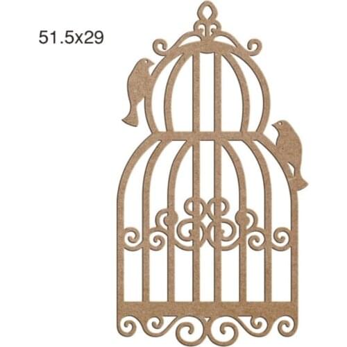 L149 Decorative Bird Cage, Wood Painting Mdf Trim