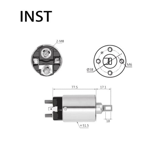 ELECTROMAGNETIC SWTICH SOLENOID FOR 12V 1.2KW M371X00272 M371X17271 M371X54771 692 175724760 887224736 G60118X10 N20218X10