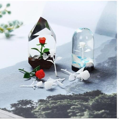 2021 New 3 pcs/lot Different style Resin mini rose material epoxy mold makeing jewelry filling for DIY jewelry