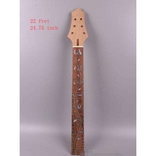 Electric guitar neck 22 Fret 24.75" Mahogany Truss Rod Rose fretboard Fine