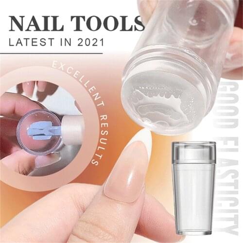 Copy of Nail Print Template Set French Mnicure Nail Stamper Scraper Set Silicone DIY Nail Polishing Stamper Nail Salon Stamping