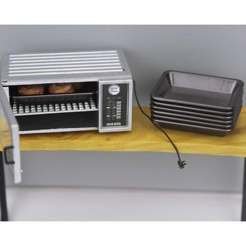 1/12 Dollhouse Miniature Accessories Mini Metal Plate Simulation Tray Model Toys for Doll House Decoration