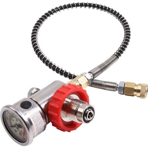 PCP Paintball High Pressure Gas Charging Adapter Big Tank To Small Cylinder Diving Fire Fighting Gas Station Refill Connector