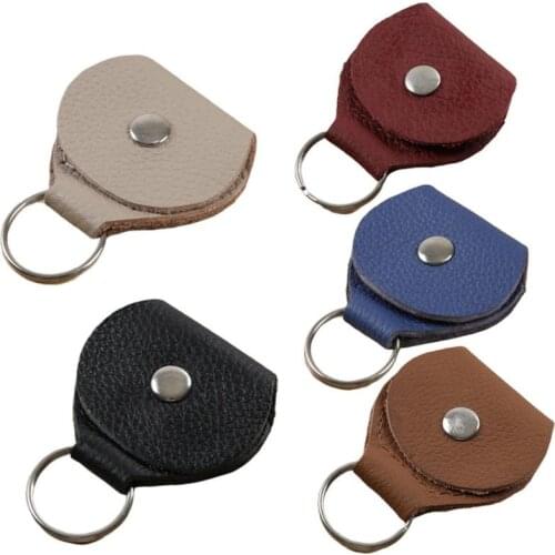 2021 NEW High Quality 1Pcs Guitar Pick Holder PU Guitar Plectrum Case Bag Keychain Shape Tool Guitar Accessories Hot Sale