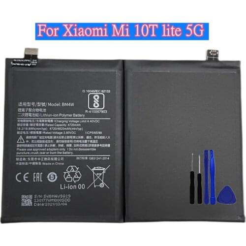 New High Qulity 4820mAh BM4w Battery For Xiaomi Mi 10T lite 5G