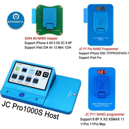 JC Pro1000S JC P11 JC P7 Pro BGA70 Nand Programmer HDD Serial Read Write Error Repair For iPhone 11 X XR XS Max 8 7 6 6S iPad