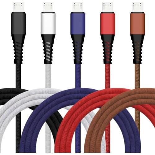 Anti-Break Braided Micro USB Charging Cable Type C Cable for IPhone Xs Max 8 7 6 & Micro USB Cable & USB Type-C Cable 100pcs