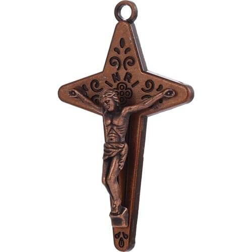 Pendants For Necklaces Jesus Diy Jewelry Making Charm Craft Keychain Accessories Exorcism Cross Zinc Alloy Material Wholesale