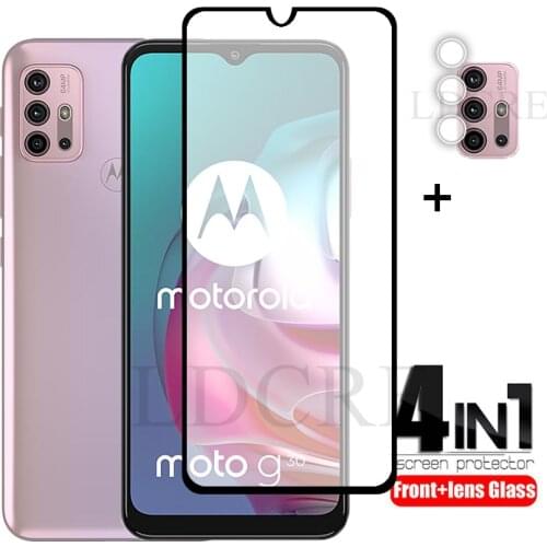 Full Glass For Motorola Moto G30 Glass Tempered Glass for Moto G30 Screen Glass Lens Camera film For Moto G30 Moto G20 Moto G10