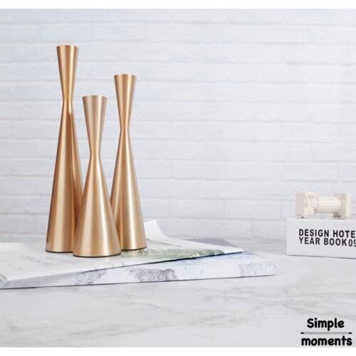 Simple moments Home Decor Wedding Candlestick Party Table Decoration Bronze Europe Style Candle Holders