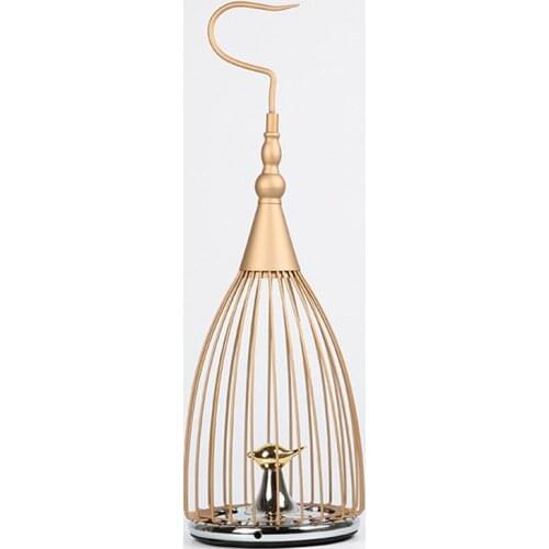 Modern light luxury golden bird cage decoration model room home living room TV wine cabinet porch soft decorations