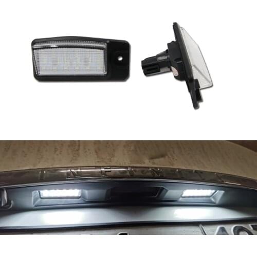 2x LED License Number Plate Light For Nissan T32 For INFINITI FX35 FX50 09-13 For Infiniti Q45 02-06
