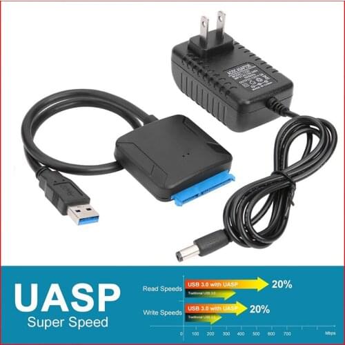 USB 3.0 SATA 3 Cable Sata To USB Adapter Plug and play 22 Pin Sata III Cable Support 2.5 or 3.5 Inch External SSD HDD Hard Drive