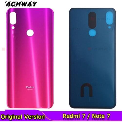 For Xiaomi Redmi Note 7 Pro Battery Cover Back Glass Panel Rear Door Housing Case For Xiaomi Redmi Note 7 Redmi 7 Battery Cover