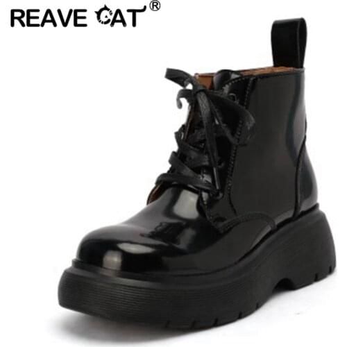 New Fashion Real Leather Angel Wing Ankle Boots High Heels Patent Leather Womens Platform Boots Punk Sexy Model Shoes Prefect