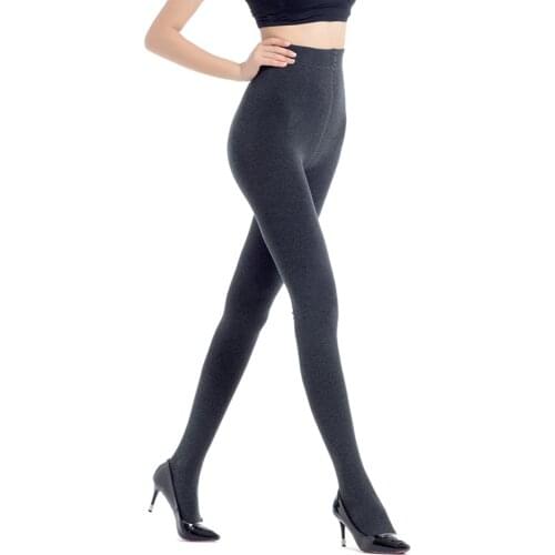 2Pcs Pack Women 200D Thick Warm Cotton Tights Girls Warm Cotton Pantyhose in Solid Black Color Super Soft and Warm for Winter