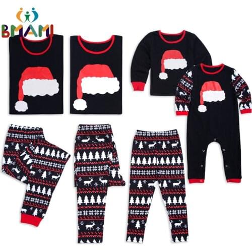 10 COLORS Christmas Family Set Jumpsuit Pajamas Clothing Christmas Family Pajamas Nightwear Clothes Family Matching Clothes