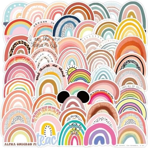 10/30/50PCS Colorful Rainbow Bridge Cartoon Stickers DIY Motorcycle Phone Guitar Laptop Travel Luggage Classic Kid Sticker Toys