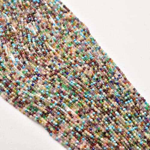 180 pcs/lot 2.3mm Blue series sectioned duobao natural stone vente en gros bijouterie Diy jewelry aesthetic accessories JA0481