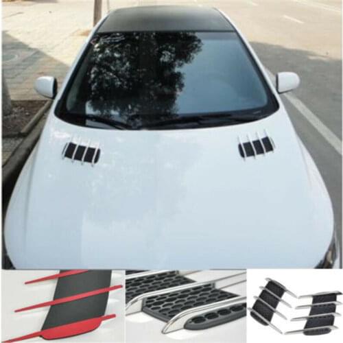 2 Pcs Car Side Air Flow Vent Fender Hole Cover Intake Grille Duct Decoration Sticker