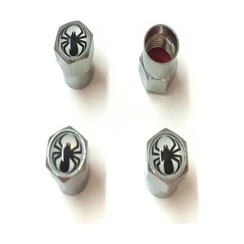 4pcs/lot Car Style Spider Logo Tire Valve Cap Truck Motorcycle Bike Wheel Tire Valve Stem Cap For Cars