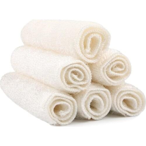 6Pcs Bamboo Fiber Kitchen Dish Cloth Cleaning Dish Towel Nonstick Oil Lint-Free Dishcloths Magic Cleaning Bamboo Wippes Rags