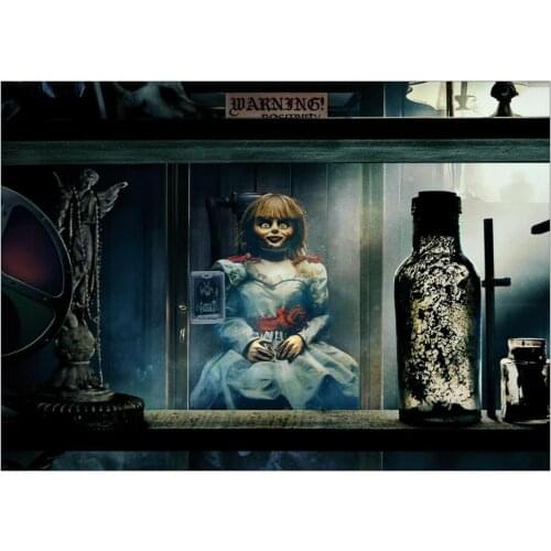 Annabelle Horror Movie Scary Doll Art print Silk poster Home Wall Decor