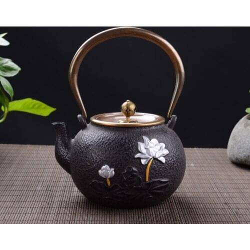 Bergamot lotus iron pot Cooking pot Thorn paint iron pot of high-quality iron pot