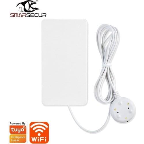 Tuya Smart WIFI Water Level Leakage Water Leakage Sensor Installed Battery Wireless Overflow Detector Alarm Safe Work Detect