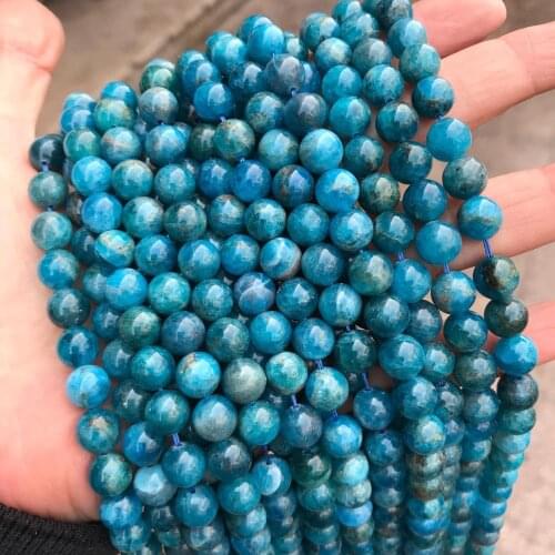 Natural stone Apaite Beads For Jewelry Making Diy Necklace 6/ 8/10/12mm 15"