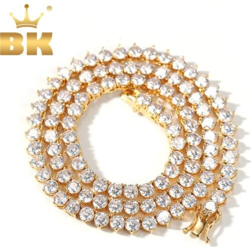 THE BLING KING New Style 4mm White CZ Tennis Chain With Men And Women Necklace Fashion Hiphop Jewelry Wholesale/Drop Shipping