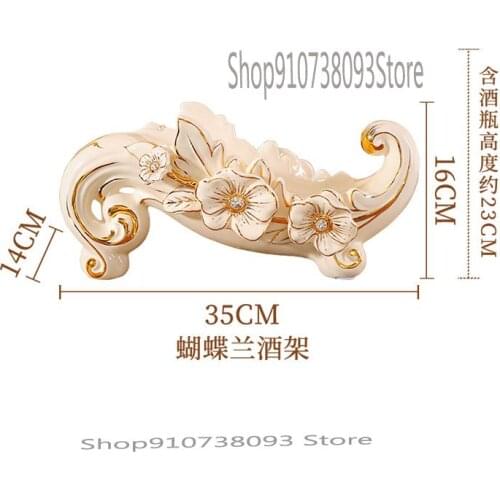 Wine Rack Decoration Ceramic European Style Creative Decoration Wine Bottle Shelf Wine Cabinet Living Room Handicraft Decoration