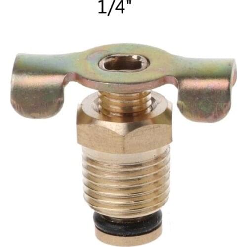 NPT 1/4\" 3/8\" 1/2‘’ Solid Brass Compressor Air Tank Port Fittings Drain Valve