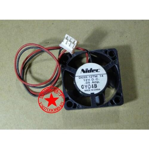 Nidec D03X-12TM 14 DC 12V 0.05A 30x30x10mm 2-wire Server Cooling Fan