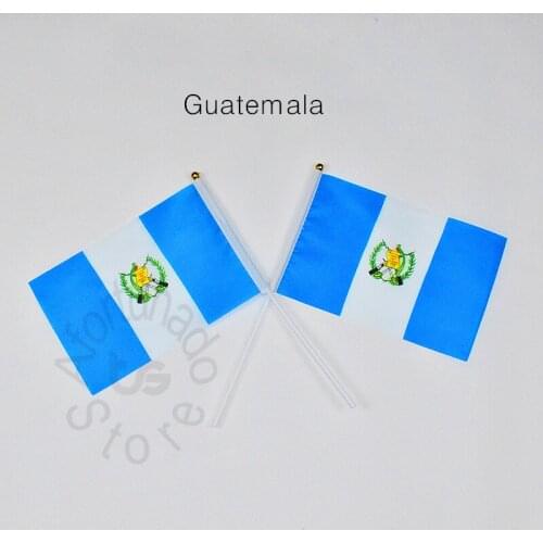 Guatemala 14*21cm flag Banner Hand waving Flag National Flag for meet,Parade,party.Hanging,decoration