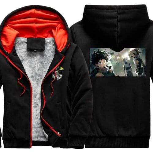 My Hero Academia Camouflage Raglan Thicken Jackets Mens Hip Hop Harajuku Korean Style Tracksuits Fashion Retro moletom masculino