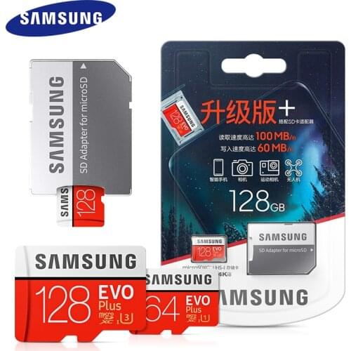 Samsung Memory Card 64GB100MB/S EVO+ Plus 128GB 256GB Micro SD Class10 TF/SD Micro Card UHS-1 U3 cartao de memoria with Adapter