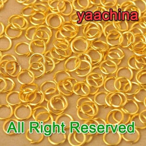 Fast Shipping 8MM 1000PCS Beading Handemade DIY Jewelry Making Components Yellow Gold Filled Opening Jump Rings