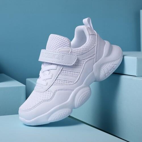 Children Shoes For Girls Sneakers Kids Casual White Shoes Leather Running Footwear Trainers Anti-slippery Fashion School Student