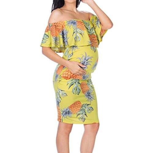 Summer 2020 Printed Maternity Dresses Pregnant Dress Maternity Clothes Prengnat Women Pregnancy Clothing Vestidos Maternidad