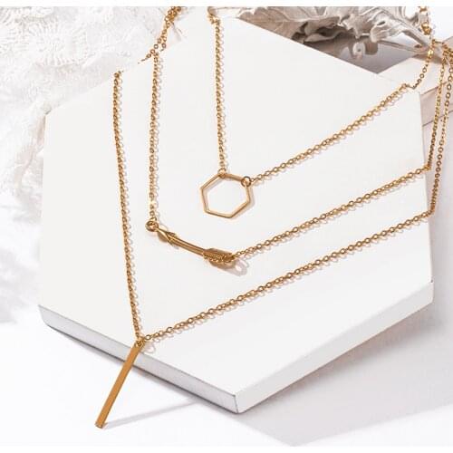 Punk Layers Chain on neck Necklace Neck Chains For Women Vintage Exaggerated Gold Goth Hoop Metal Necklace 2020 Clavicle Jewelry