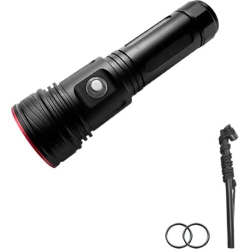 Asafee Powerful LED Flashlight XHP70 Diving Flashlight 2400LM Torch Underwater 80M IPX8 Waterproof Light USB Rechargeable
