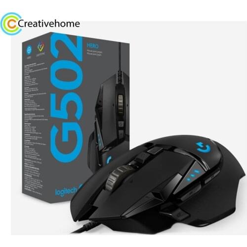 Logitech Wired Mouse G502 HERO Dominator Gaming Mouse HERO Engine RGB Mouse Gaming Mouse 16000 DPI,11 Programmable Buttons, 2.1m