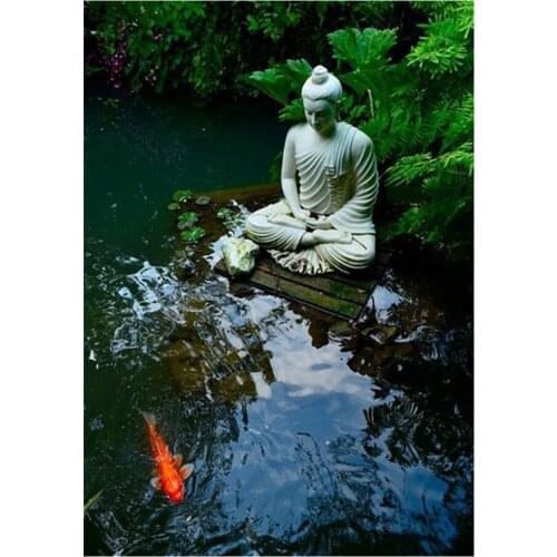 Religious Big Buddha Printed 11CT Cross-Stitch DIY Embroidery Kit DMC Threads Hobby Painting Handmade Craft Home Decor Decor