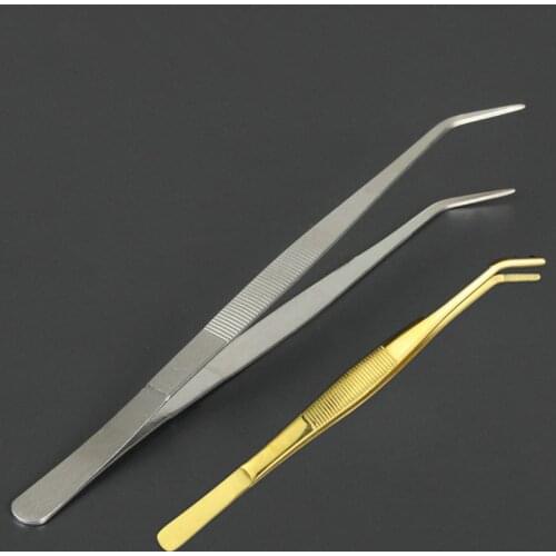 14/16/18/20/25/30cm Kitchen Cooking Medical Tweezer Tong With Comfortable Ridged Handle,for Medical,Kitchen Bar Accessory