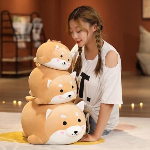 26-48CM Cute Big Ass Fat Shiba Inu Plush Pillow Stuffed Soft Cartoon Animal Corgi Dog Dolls Kids Girls Birthday Xmas Gifts