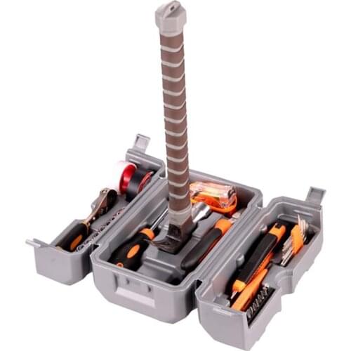 Portable Hammer Tools Set Storage Box Multifunctional Spanner Wrench Screwdriver Pliers Flashlight Hand Tools Home Repair Tool
