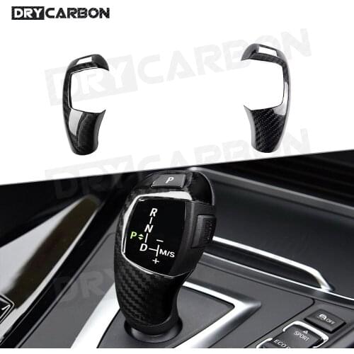 Carbon Fiber Gear Shift Knob Cover for BMW 1 2 3 4 Series F20 F30 F32 F33 F36 X3 X5 12-18 Car Interior Trim Accessories LHD/RHD