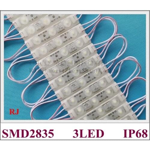 Ultrasonic seal ABS injection LED module waterproof LED back light DC12V 1.5W SMD 2835 3 led IP68 CE ROHS 70mm*15mm*7mm